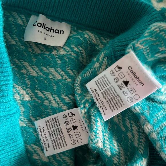 NWT Callahan Ollie Vest & Tash Skirt Matching Set Womens S Turquoise Houndstooth - Picture 9 of 9
